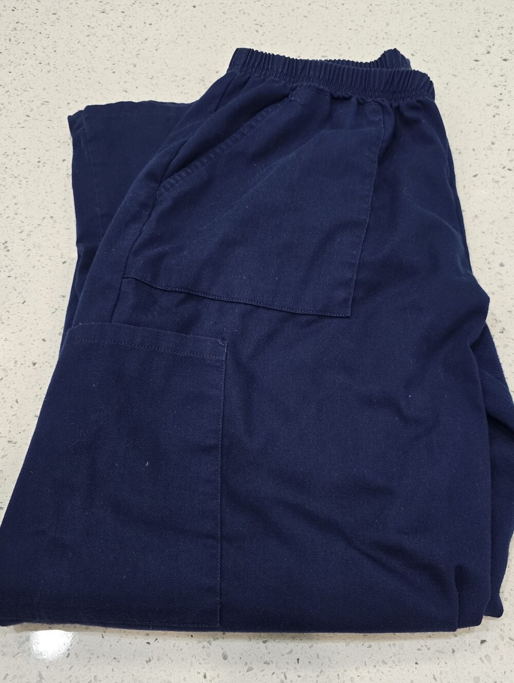 Scrub Star Women's Pull-On Scrub Bottoms M Petite Navy Blue